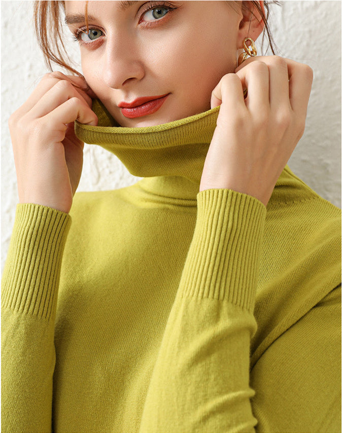 High-quality Women's Turtleneck Sweater Bottoming Shirt