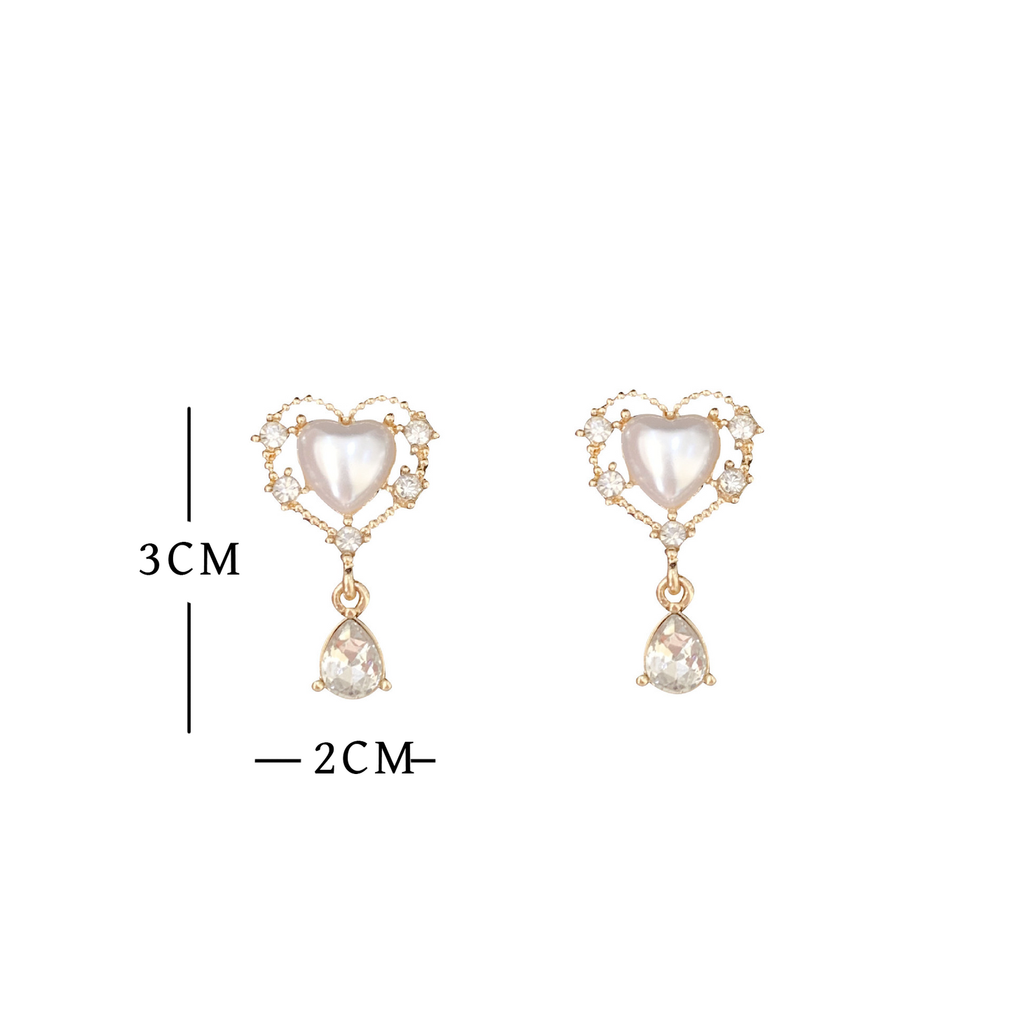 Love Drop Earrings Ear Clip