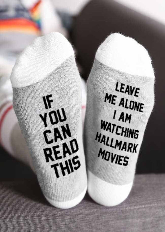 Leaving Me Alone I Am Watching Hallmark Movies Socks