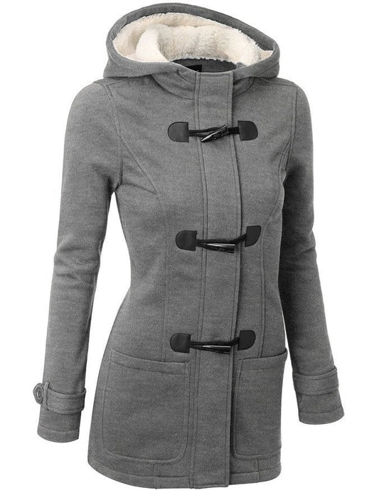 Women's Casual Plush Hooded Jacket