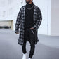 Men's Plaid Fashion Shirt Black Striped Plaid Shirt