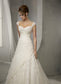 Lace and Diamond Trailing Light Wedding Dress