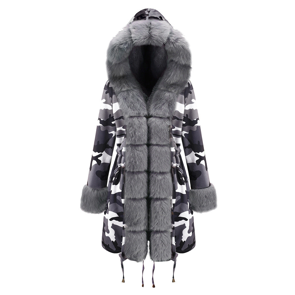 Women Fur Collar Coat Winter Coat