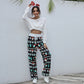 Women's Loose Lace-up Christmas Print Pants