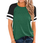 Women's Summer Colorblock Short Sleeve T-Shirt