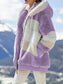 Limited Time Discount-Women's Plush Striped Hooded Winter Coat