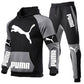 Unisex Puma Patchwork Sports Suit Casual Two-piece Suit