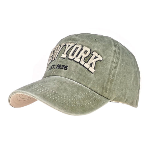 New York EST.1625 Letter Duck Tongue Hat Baseball Cap