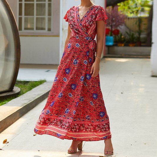 Women's Long Printed Resort Dress