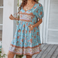 Women's Short Sleeve Ethnic Print Dress