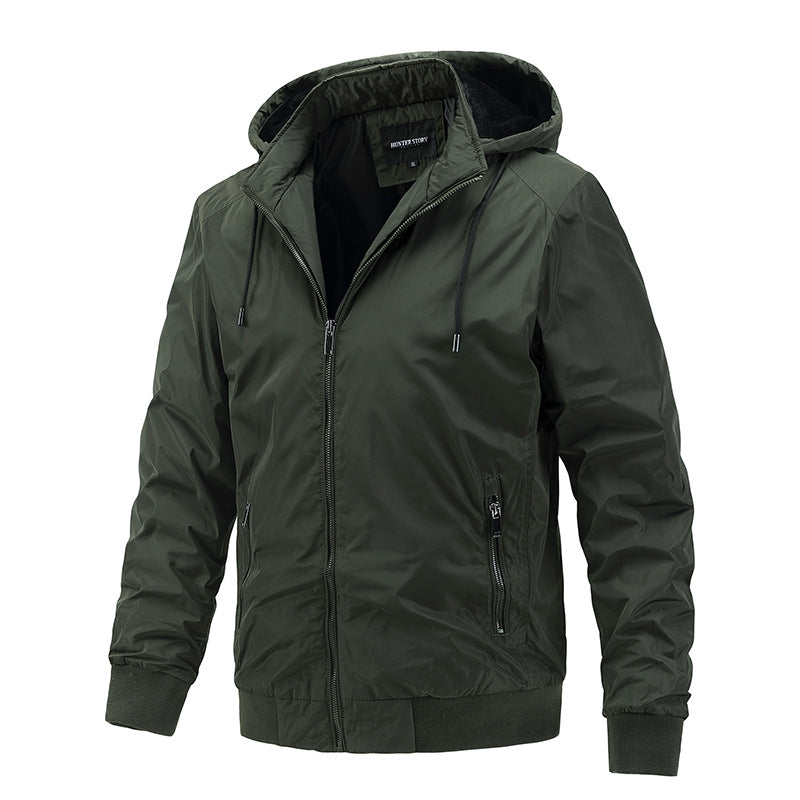 Men's Casual Sports Thin Jacket Detachable Hooded Jacket