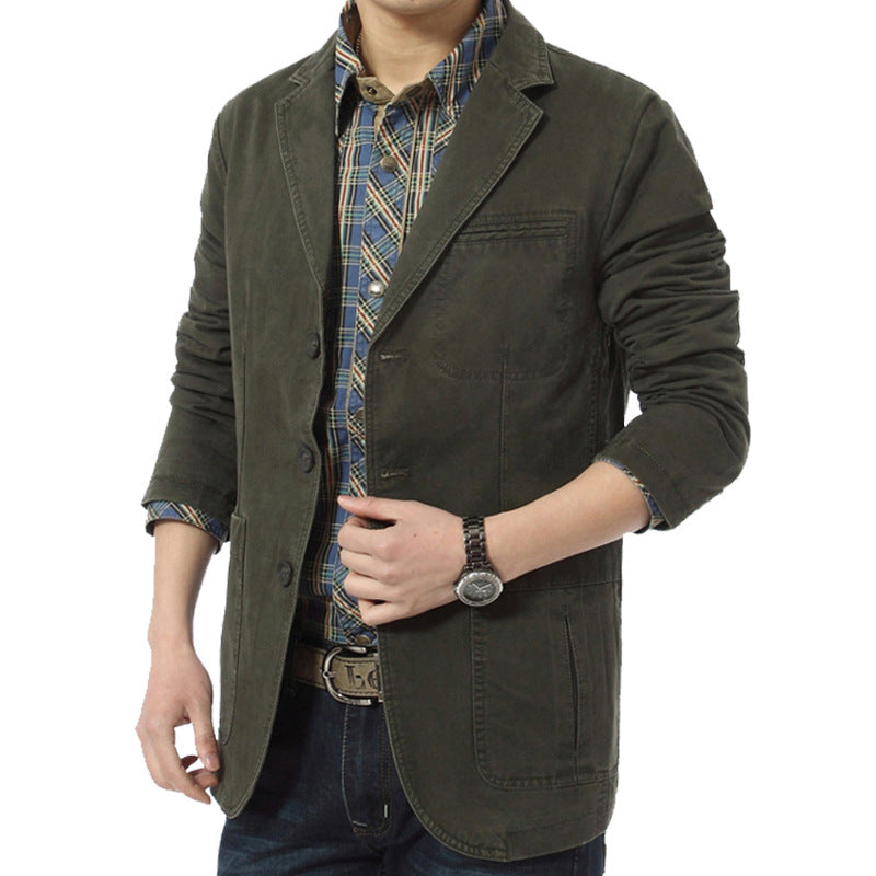 Men's Cotton Casual Blazer