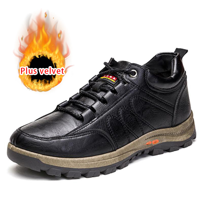 Men's Leather Hiking Shoes Non-slip Sneakers