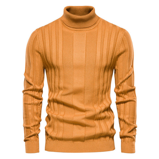 Men's Pullover Sweater Casual Slim Basic Knitted Sweater