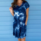 Women's Tie Dye Print T-Shirt Dress