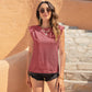 Women's Solid Color Casual Shoulder Pad Tank