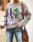 Women's Lucky Clover Print Sweatshirt