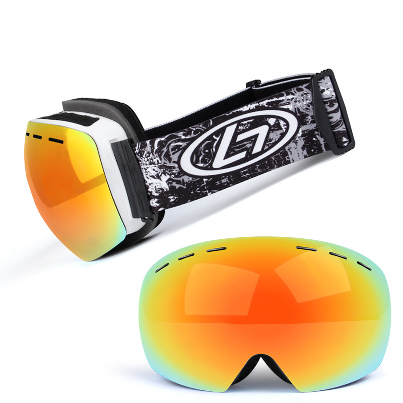 OBAOLAY Ski Goggles Double Anti-fog Spherical Outdoor Goggles