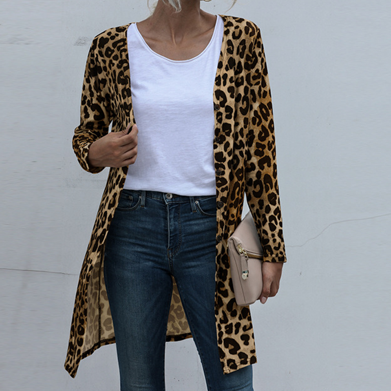 Women's Leopard Print Cardigan