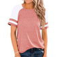 Women's Summer Colorblock Short Sleeve T-Shirt