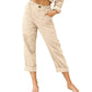 Women's Cotton Linen Casual Solid Color Trousers