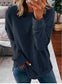 Women's Round Neck Solid Color Long-sleeved Top