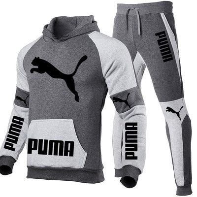 Unisex Puma Patchwork Sports Suit Casual Two-piece Suit