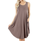 Women's Vest Solid Color Pocket Casual Dress