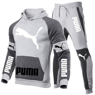 Unisex Puma Patchwork Sports Suit Casual Two-piece Suit