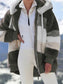 Limited Time Discount-Women's Plush Striped Hooded Winter Coat