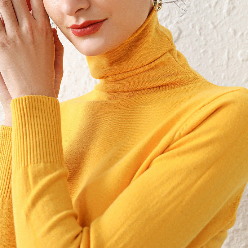 High-quality Women's Turtleneck Sweater Bottoming Shirt