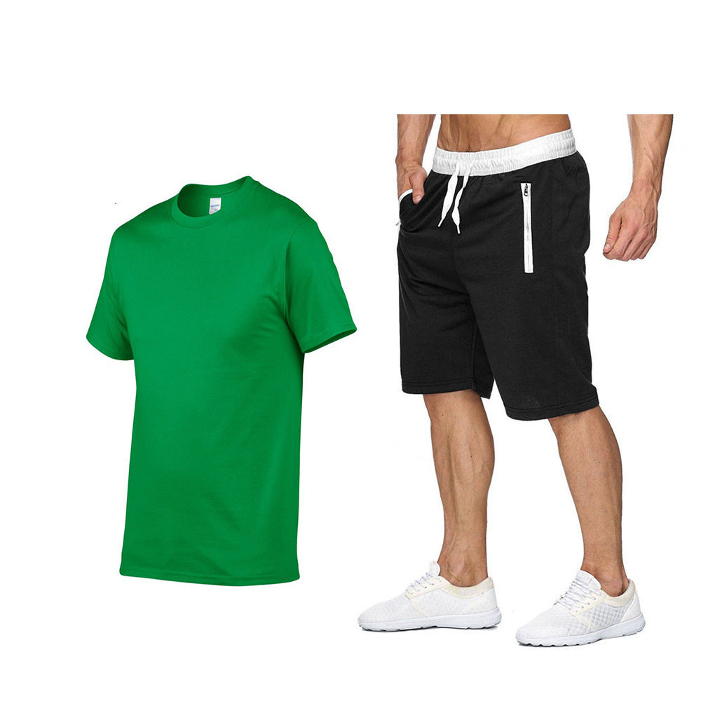 Men's Summer Short Sleeve Shorts Sports Suit