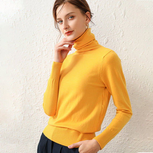 High-quality Women's Turtleneck Sweater Bottoming Shirt