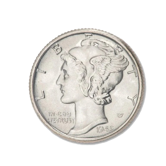1941-1945 Full DPS Mercury Dime Coins 15Pcs
