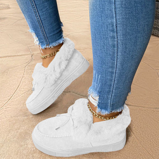 Thick Bottom And Velvet Thick Warm Cotton Shoes Women Snow Boots